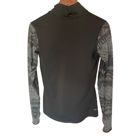 Nike Pro Womens Dri Fit Black Half Zip Pullover Size Large Running Workout - Picture 5 of 7